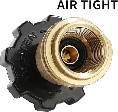 Miniatura 9 de Roastove Adaptador de tanque de propano, convierte la válvula de tanque POL LP en manguera o regulador QCC1Type1