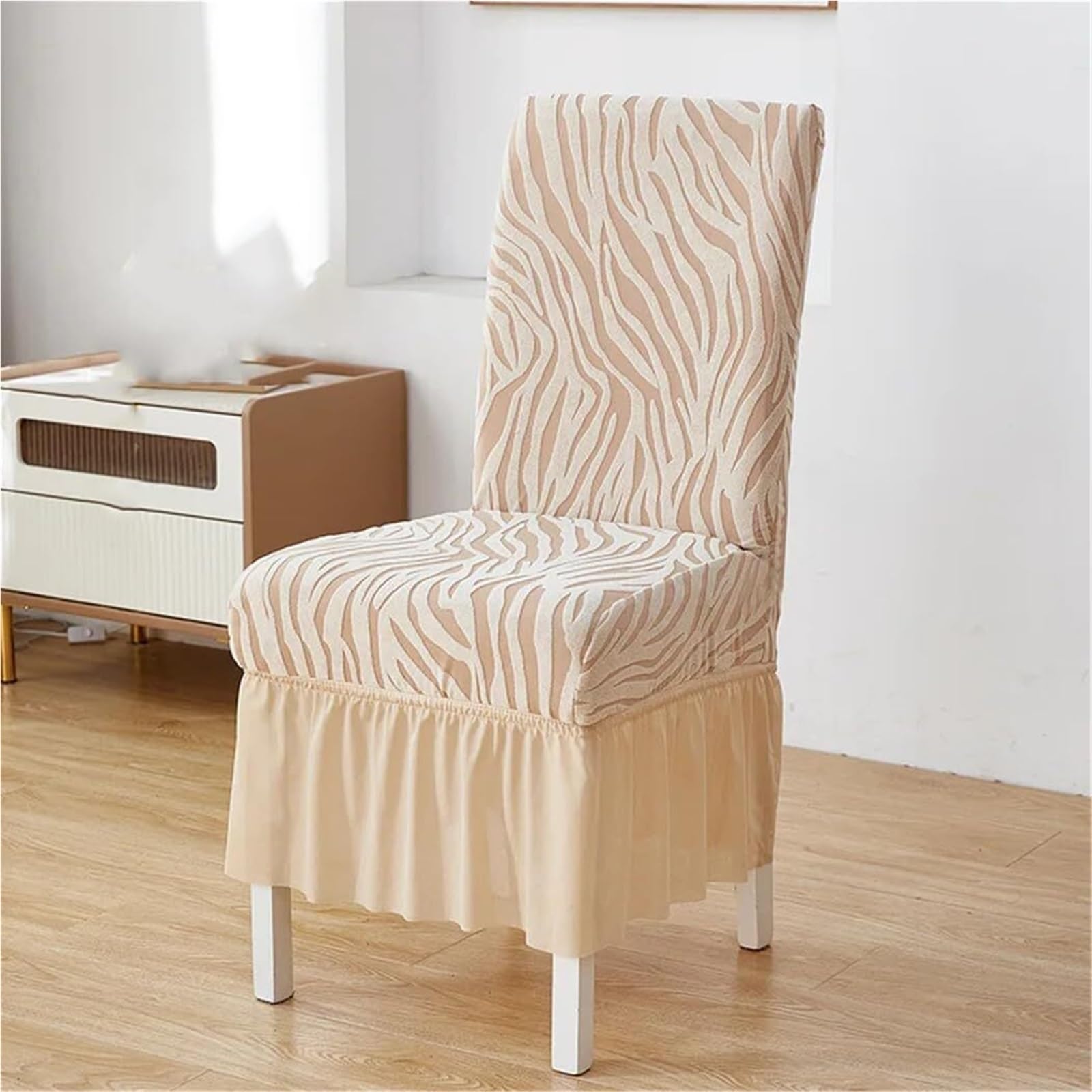 PBTMCD Elastic Chair Skirt Slipcover, Stretchy Carved Dining Cover For Office, Hotel & Wedding Decor(6#,4pcs)