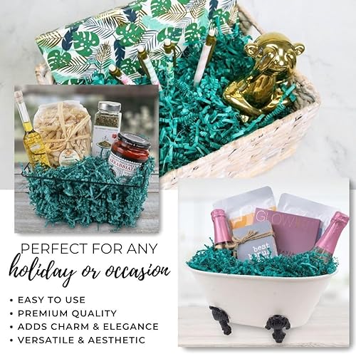 Miniatura 42 de MagicWater Supply - 1 libra - Naranja - Relleno de papel de corte arrugado ideal para envolver regalos, relleno de cestas, cumpleaños, bodas