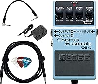 Vista 12 de Boss CH-1 Super Chorus - Paquete con fuente de alimentación Gearlux, cable de instrumento, cable de conexión y púas