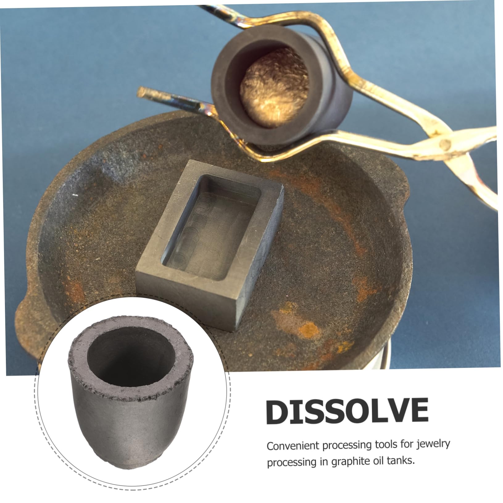 Uonlytech 4 Pièces Moule à Graphite pour Fusion de Métaux Moule à Graphite pour Cuivre de Haute Résistance Stabilité Thermique