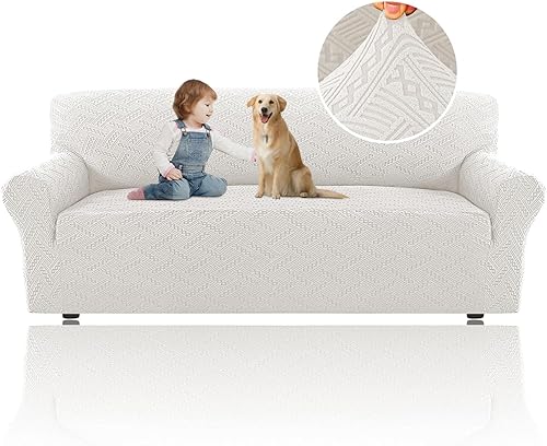 Miniatura 19 de H.VERSAILTEX 2025 Funda de sofá de jacquard de 1 pieza, fundas de sofá de alta elasticidad, protector de muebles antideslizante, funda de sofá suave