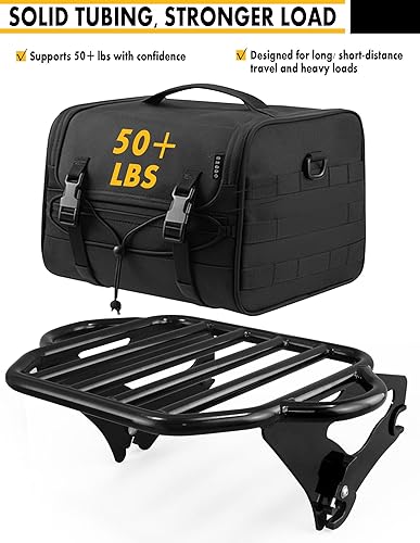 Miniatura 2 de Portaequipajes desmontable de tamaño King de 2 arribas, se adapta a Harley Touring Street GlideRoad KingRoad GlideElectra GlideCVOUltra Limited