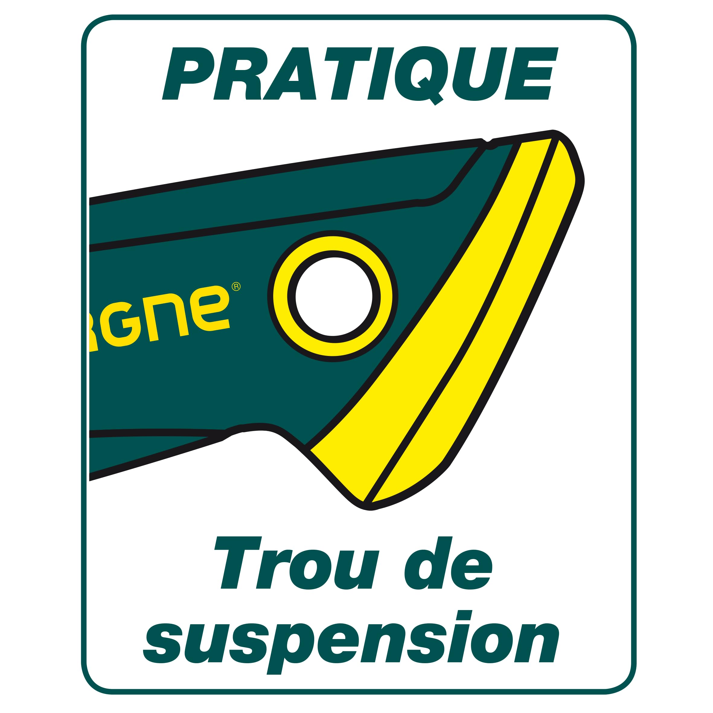 Faucille à broussailles coudée 50 cm Duopro – lame inox trempée 50-55 HRC – manche bi-matière – débroussaillage et fauchage précis