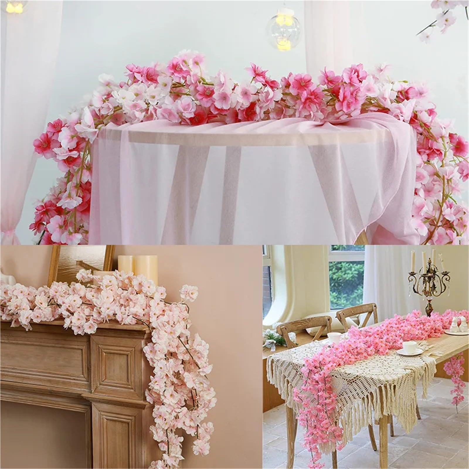 Vite Di Rose Artificiali Con Foglie Ghirlanda di fiori artificiali, rampicanti, arco da giardino, decorazione for ghirlande finti, decorazioni for la casa e for feste matrimonio