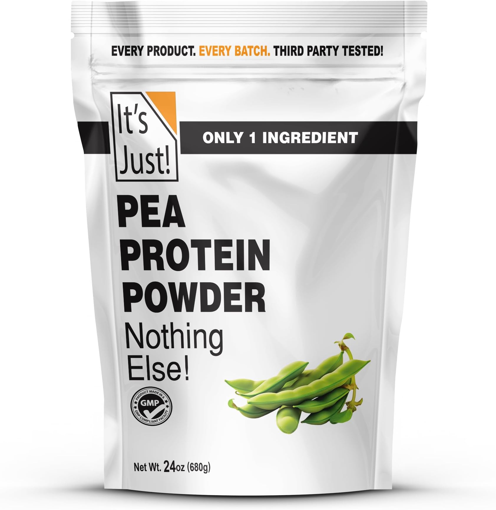 It's Just! - Pea Protein Isolate, 24oz, Unflavored | Plant Based, Premium Quality, Gluten Free, Non-GMO, Vegan, Keto Friendly, Product of Canada, Packaged in USA