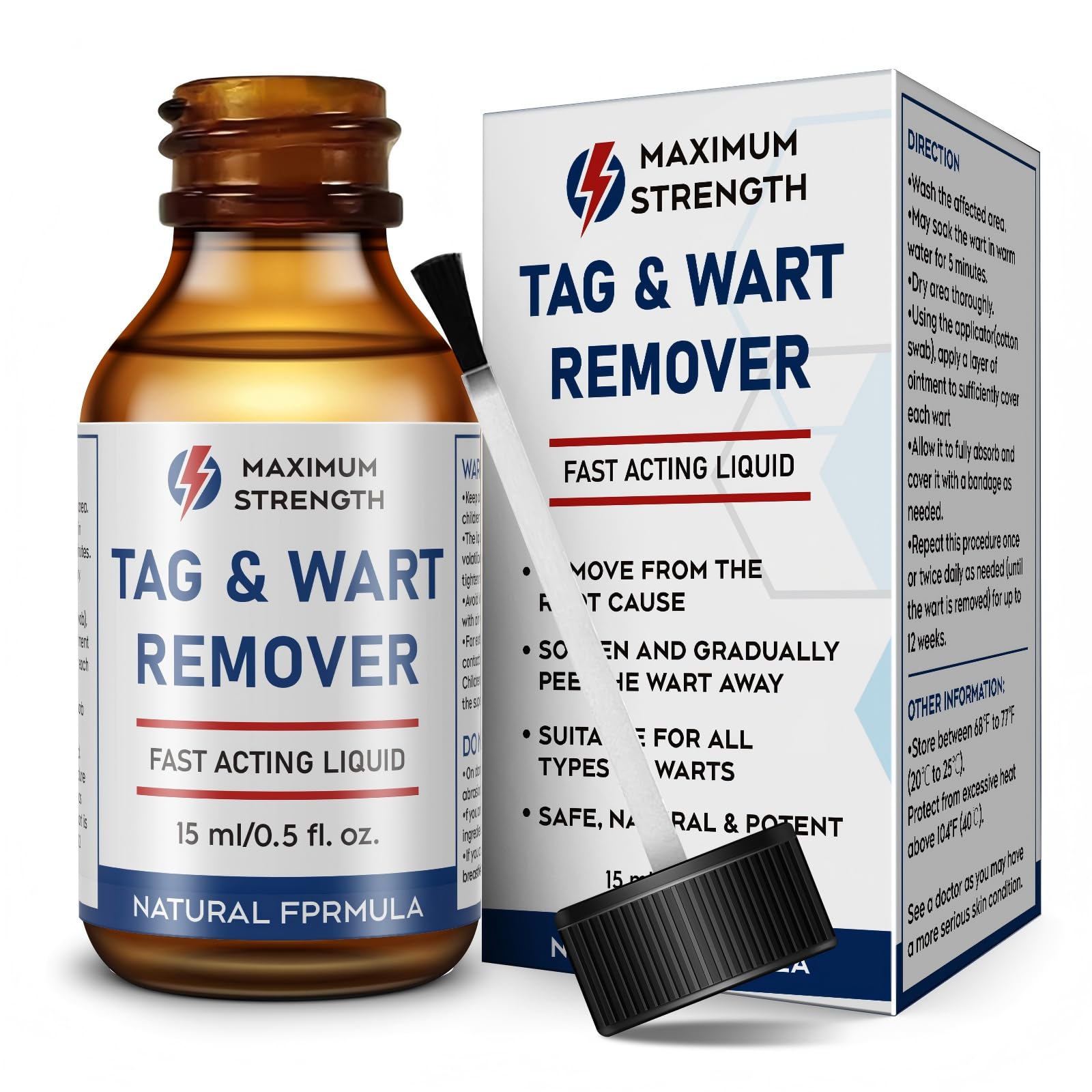 15ML Skin Tag Removal Kit, at-Home Skin Tag Remover, Fast Acting Wart Freeze Off, Plantar wart Remover for feet, Wart Remover for Corn, H Warts, Common Wart, Flat Wart, Callus-H5514