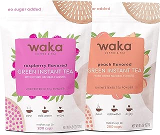30 Loaded Tea Recipes with Waka Tea for Energy Lovers 9 Waka Instant Tea Mix, 2 Bag Bundle - 100% Leaves, No Additives, Unsweete...