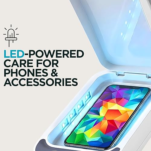 Miniatura 2 de Portable Phone Cleaning Box with Built-in LED Light  Multi-Purpose Organizer for Phones, Jewelry, Watches & Small Accessories  Compact Case with