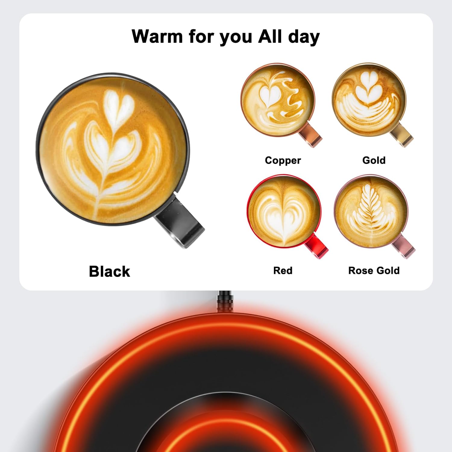 Temperature Charging Coaster Charges wiht Ember Smart Mug 2, Charger Power Cord Compatible with Control Smart Mug 2 for App-Controlled Heated Travel Mug Solopen