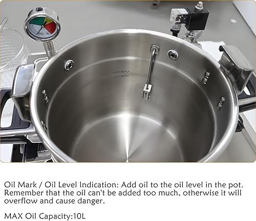 Miniatura 5 de Freidora eléctrica a presión de 16L, freidora de pollo de alta presión mejorada inteligente de 220 V con características de seguridad, freidora de