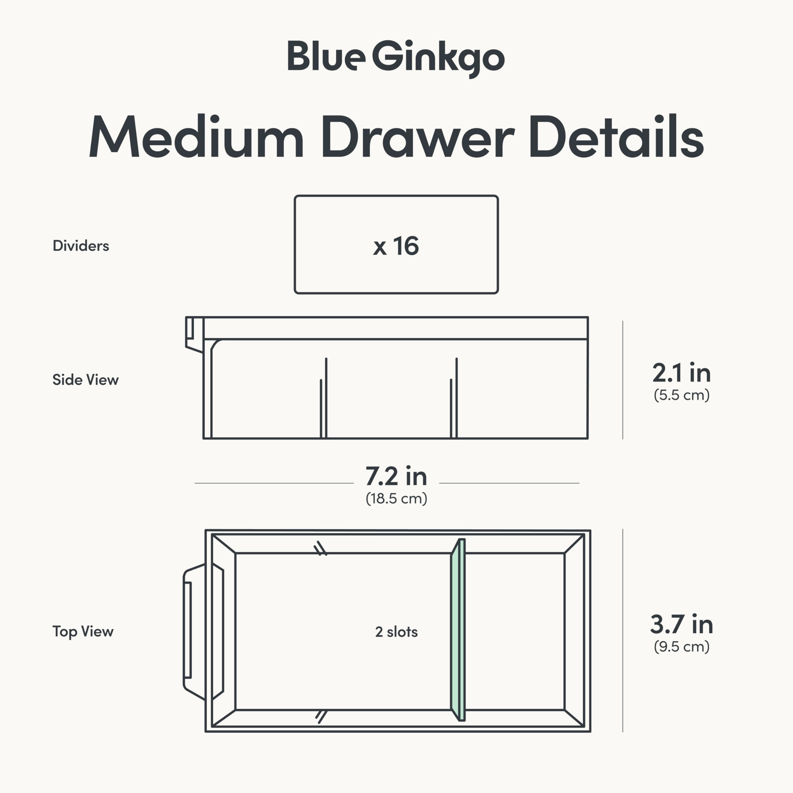 BLUE GINKGO Medium opbergkast met 16 lades - stapelbare kralen- en ambachtelijke opslag, hardware kleine onderdelen organizer, leraar gereedschapskist ( gemaakt in Korea) - geel