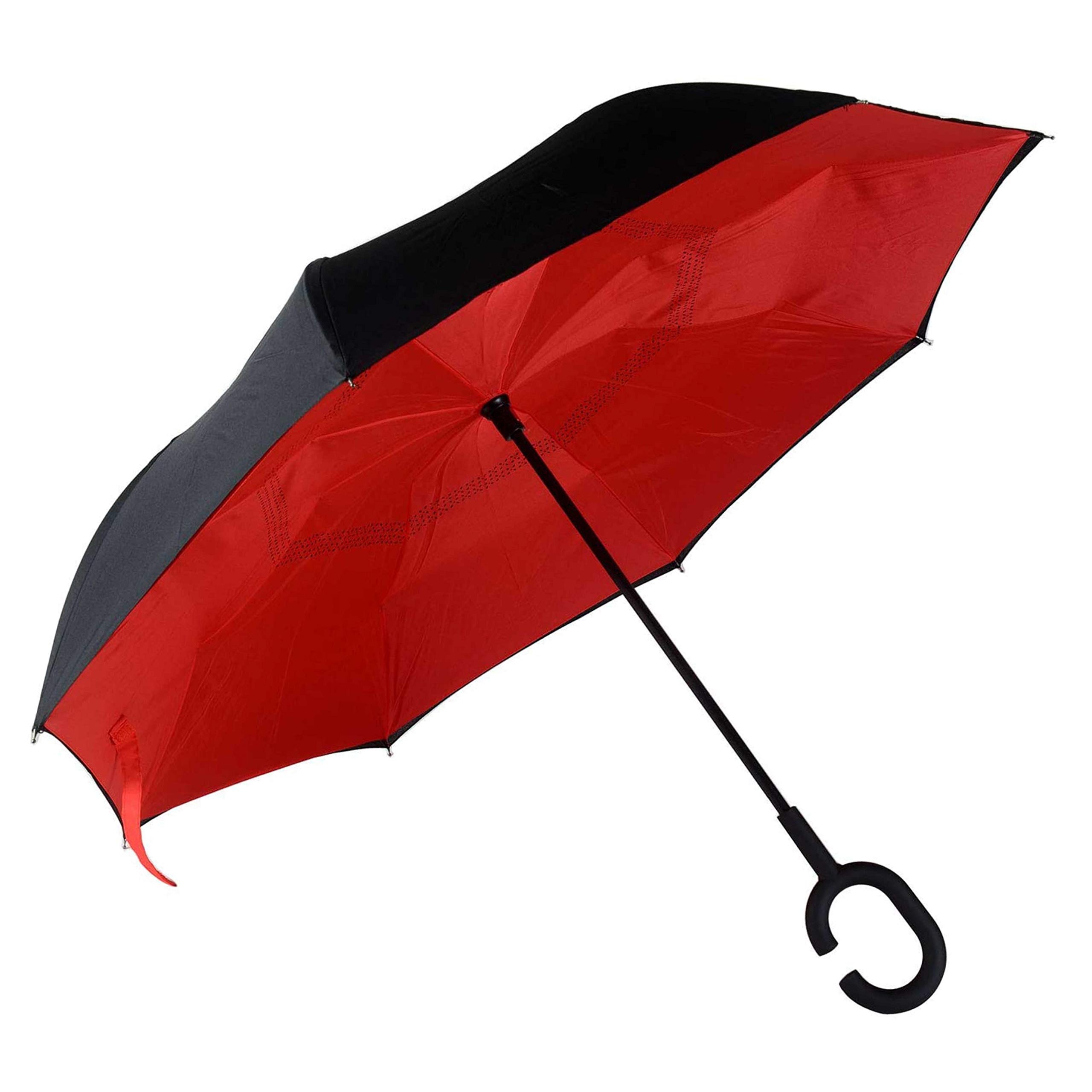 FENDO UMBRELLASFendo Reverse Folding Umbrella with C-Shaped Handle - UV Protection Windproof Monsoon/Rainy and Sun Umbrella for Outdoor and Car Use