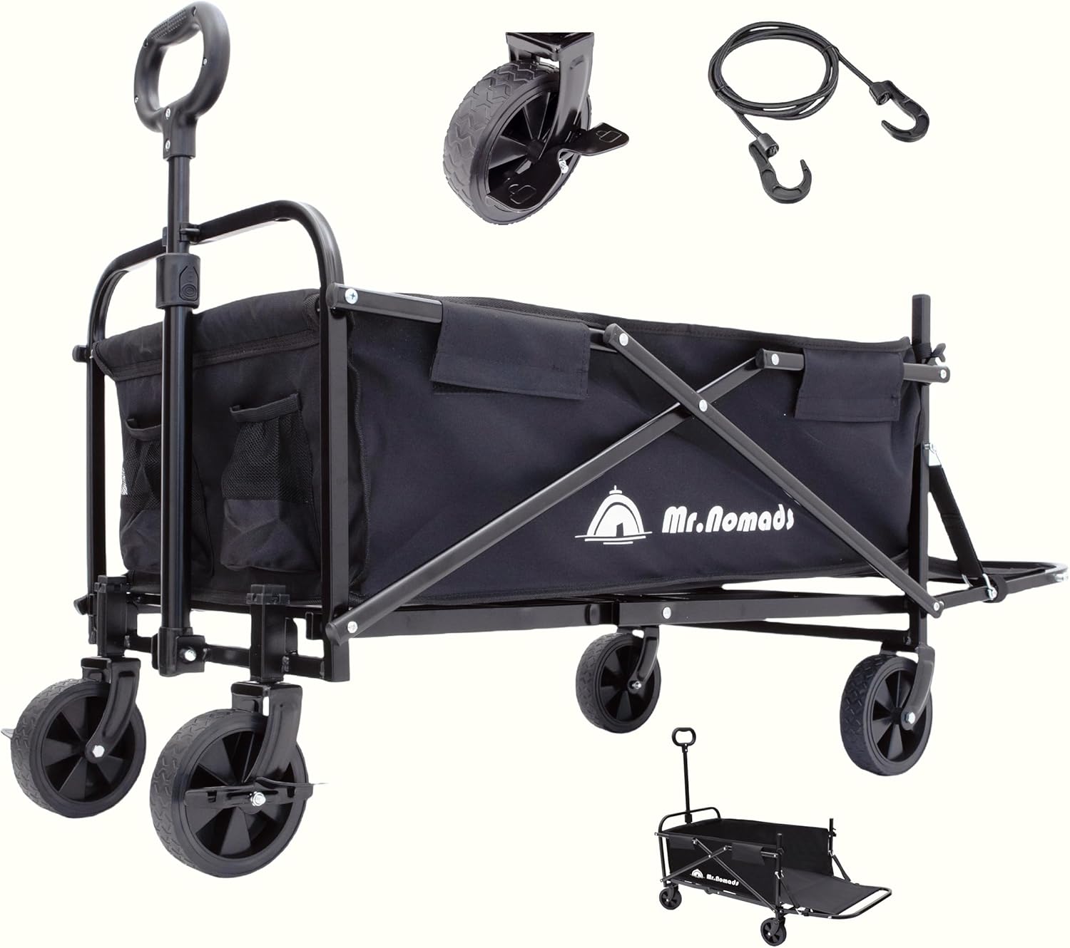 Mr.Nomads キャリーワゴン キャリーカート 超大型 4輪 折り畳み 後ろ