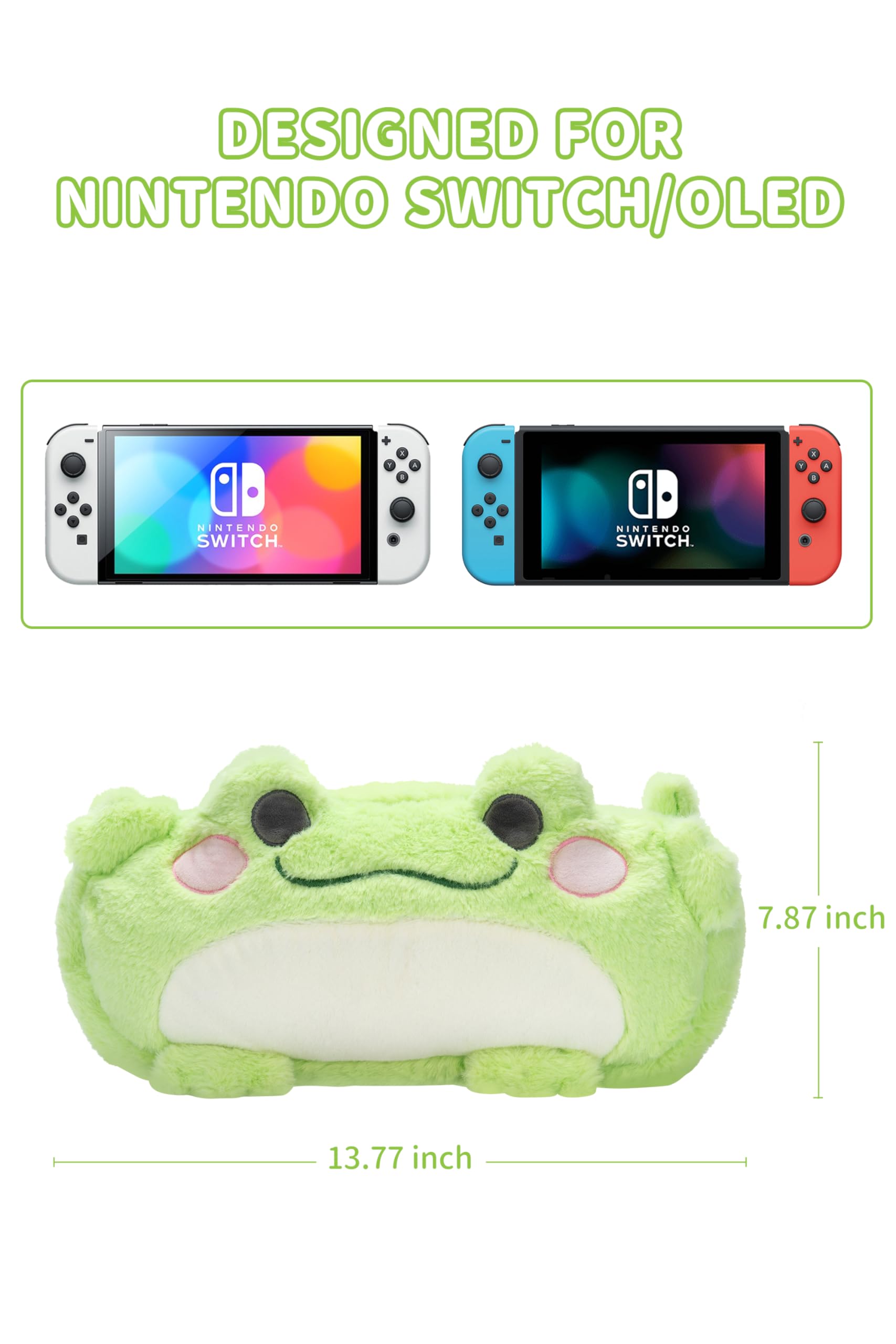 GeekShare Cute Plush Switch Carrying Case Compatible with Nintendo