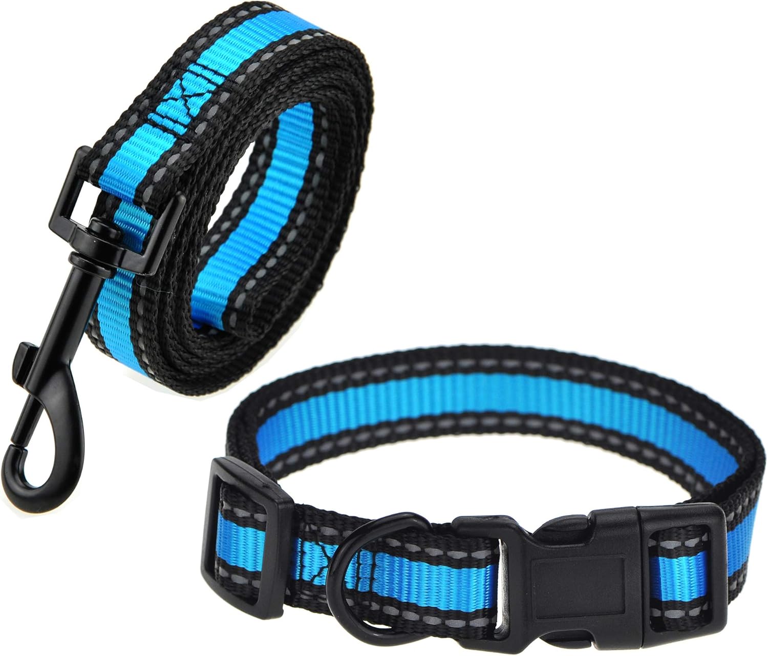 Mile High Life Reflective Dog Collar Leash Set Small