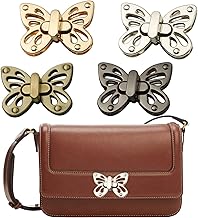 14pcs Bag Fasteners Snap Closure for Bag Closure Buttons Locks for DIY Bag Metal Closures for Bags Suitcase Wallets and Handbags DIY Crafts (Gold, Black), Black Silver, Butterfly Push Lock