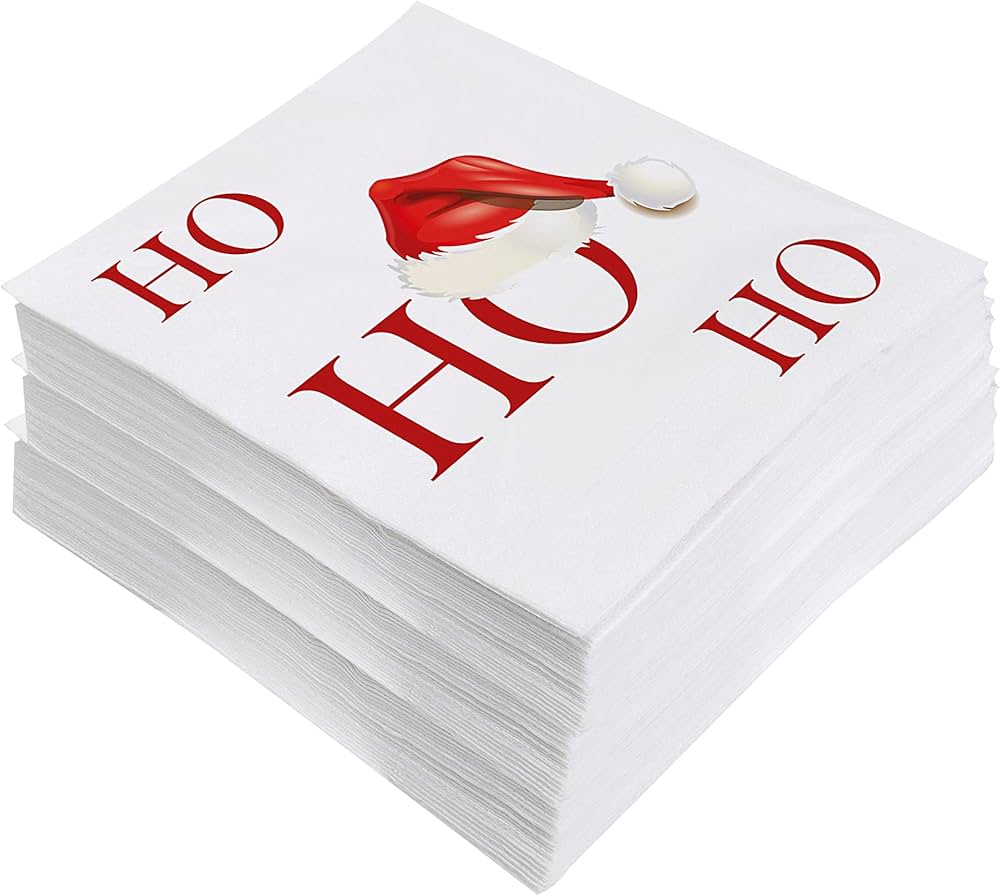 Ambiente Servet Kerstmis motief: Ho Ho Ho Kerstman 20 servetten per verpakking