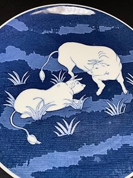 竜右衛門　竜右ェ門　有田焼 Amazon.co.jp: 古美術 有田焼 竜右衛門 龍右衛門 大皿 双牛 25.5