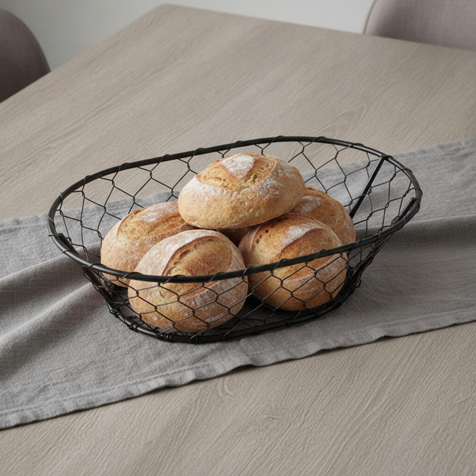 MagiDeal Metal Negro Elegante | Versátil, Funcional, Cesta Alambre Hierro, para Cocina