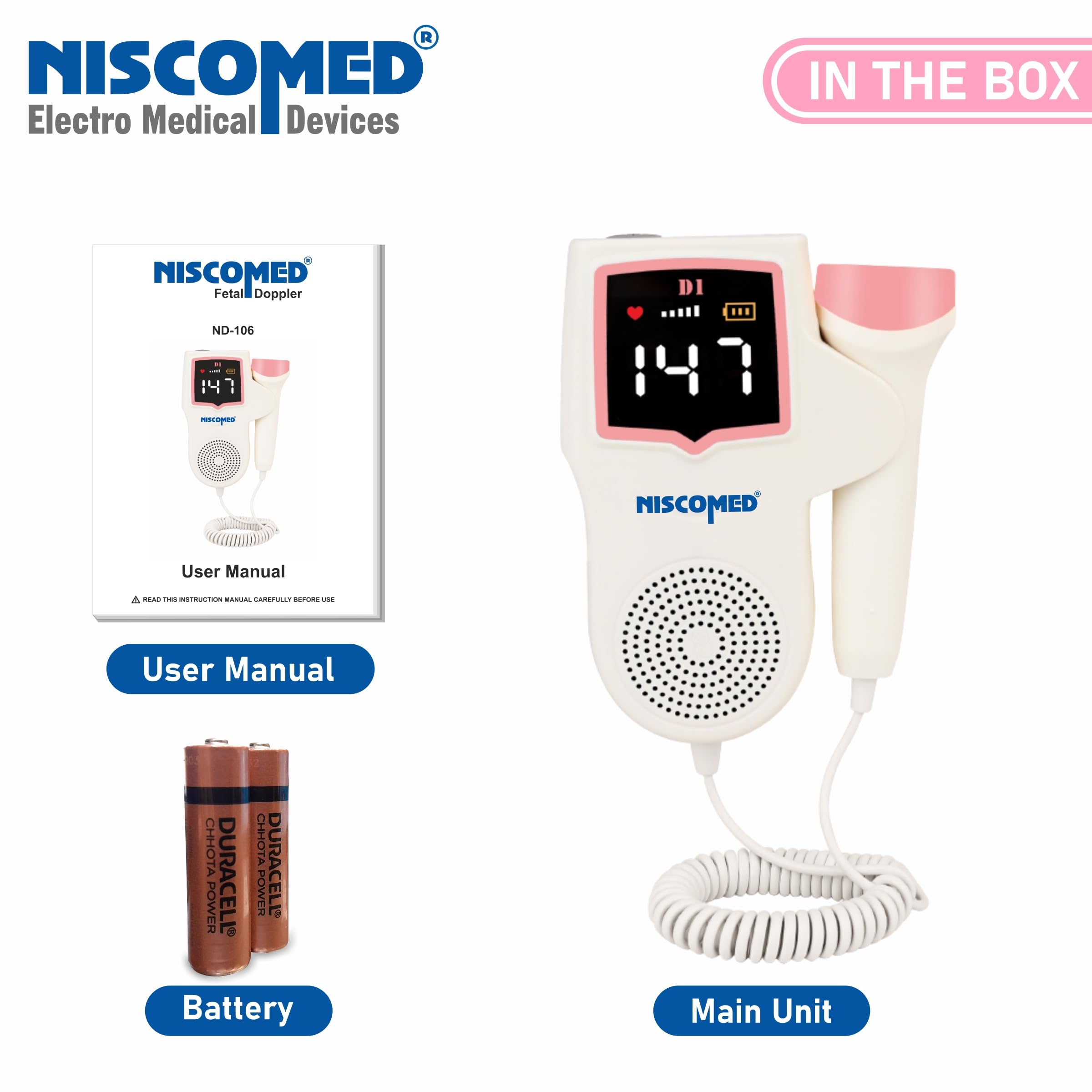 NISCOMED ND-106 White Fetal Doppler 2