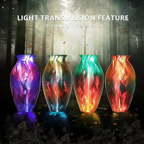 Miniatura 2 de AMOLEN Paquete de filamentos para impresora 3D, filamento PLA de 0.039 pulgadas transparente multicolor, con función de transmisión de luz, azul