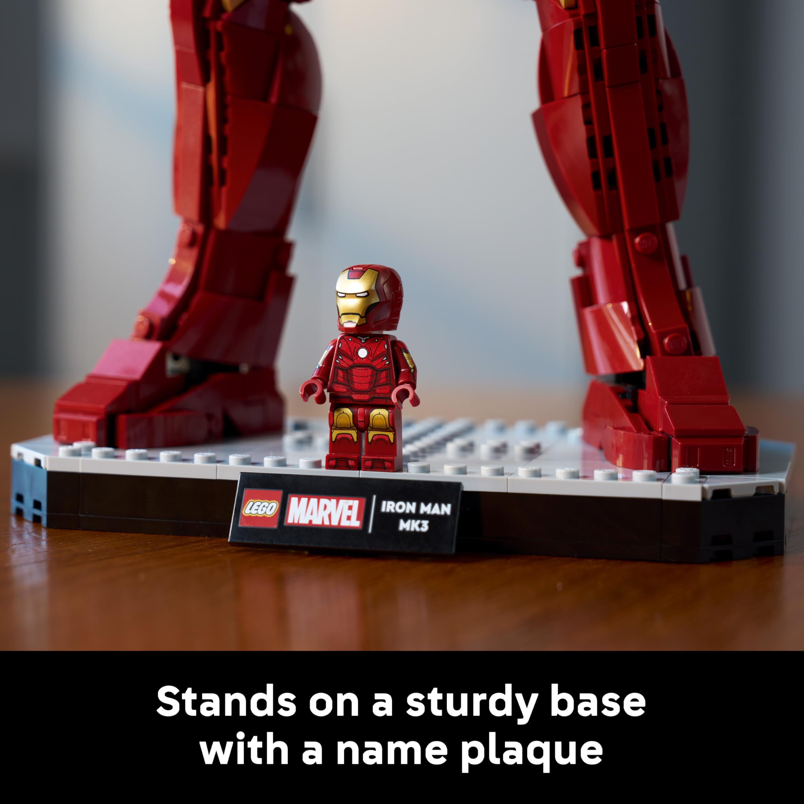 LEGO | Marvel Iron Man Mark 3 Collectors' Edition Figure - Avengers Display Model Kit for Adults - incl. a Minifigure & Arc Reactor - Collectible Gift for Fans - 76344 — view 5