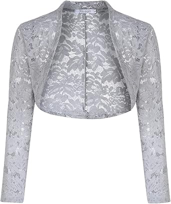 Pvucpot Mädchen Pailletten Bolero - Glitzer Strickjacke Für Tanz & Party | Kinder Langarm Cardigan