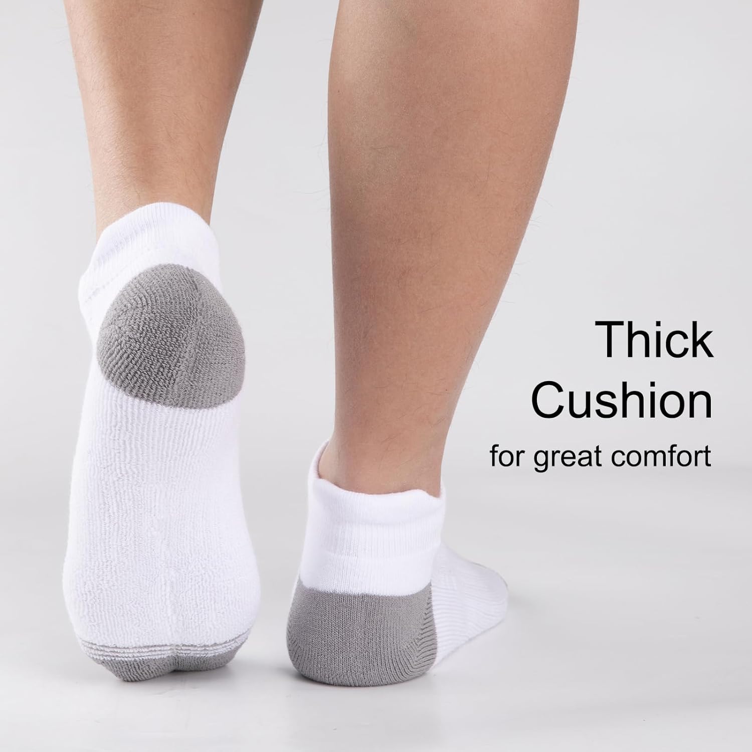 Mens Ankle Cotton Socks 8 Pairs Cushioned Breathable Running Socks Athletic Ankle Anti-Blister Sports Running Socks - Image 2