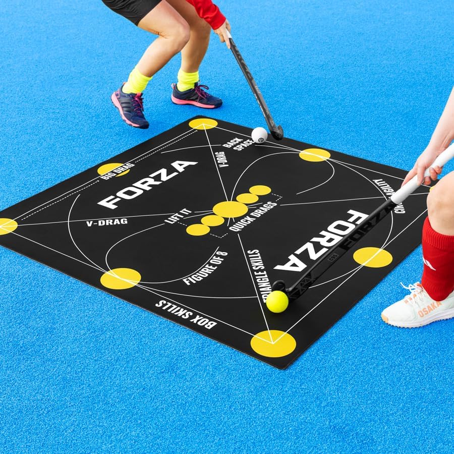 FORZA Elite Team Field Hockey Control Mat – 51in x 51in Training Mat with Drill Markings – Field Hockey Training Equipment for Ball Control & Skills