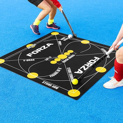 FORZA Elite Team Field Hockey Control Mat – 51in x 51in Training Mat with Drill Markings – Field Hockey Training Equipment for Ball Control & Skills
