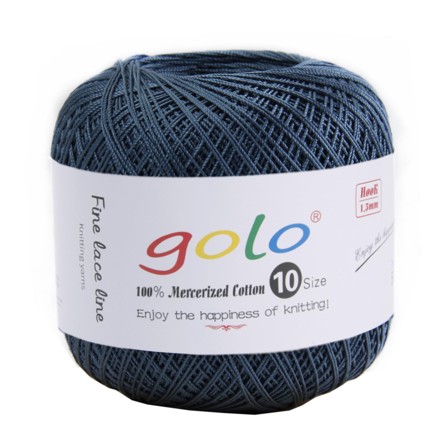 golo Crochet Thread Size 10 Yarn for Hand Knitting Crochet Yarn 217 Blue — image 1