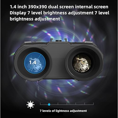 Miniatura 5 de Gafas de visión nocturna montadas en la cabeza 1080P FHD digital infrarroja visión para adultos prismáticos de visión diurnanocturna zoom digital 4X