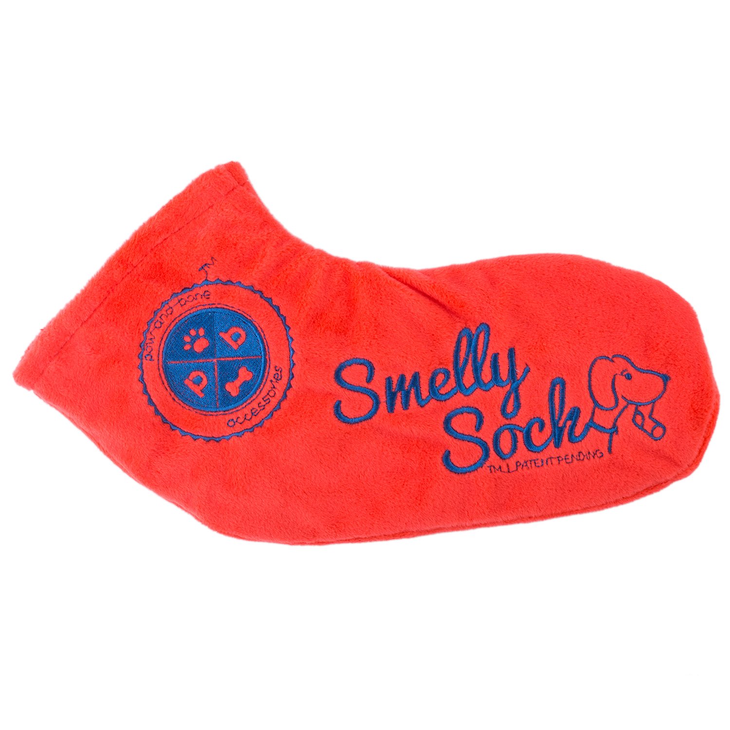 PAW AND BONE Patented Smelly Sock Dog Toy Made of Stuffless Soft Velboa Fabric with Crinkle Sound to Help with Separation Anxiety