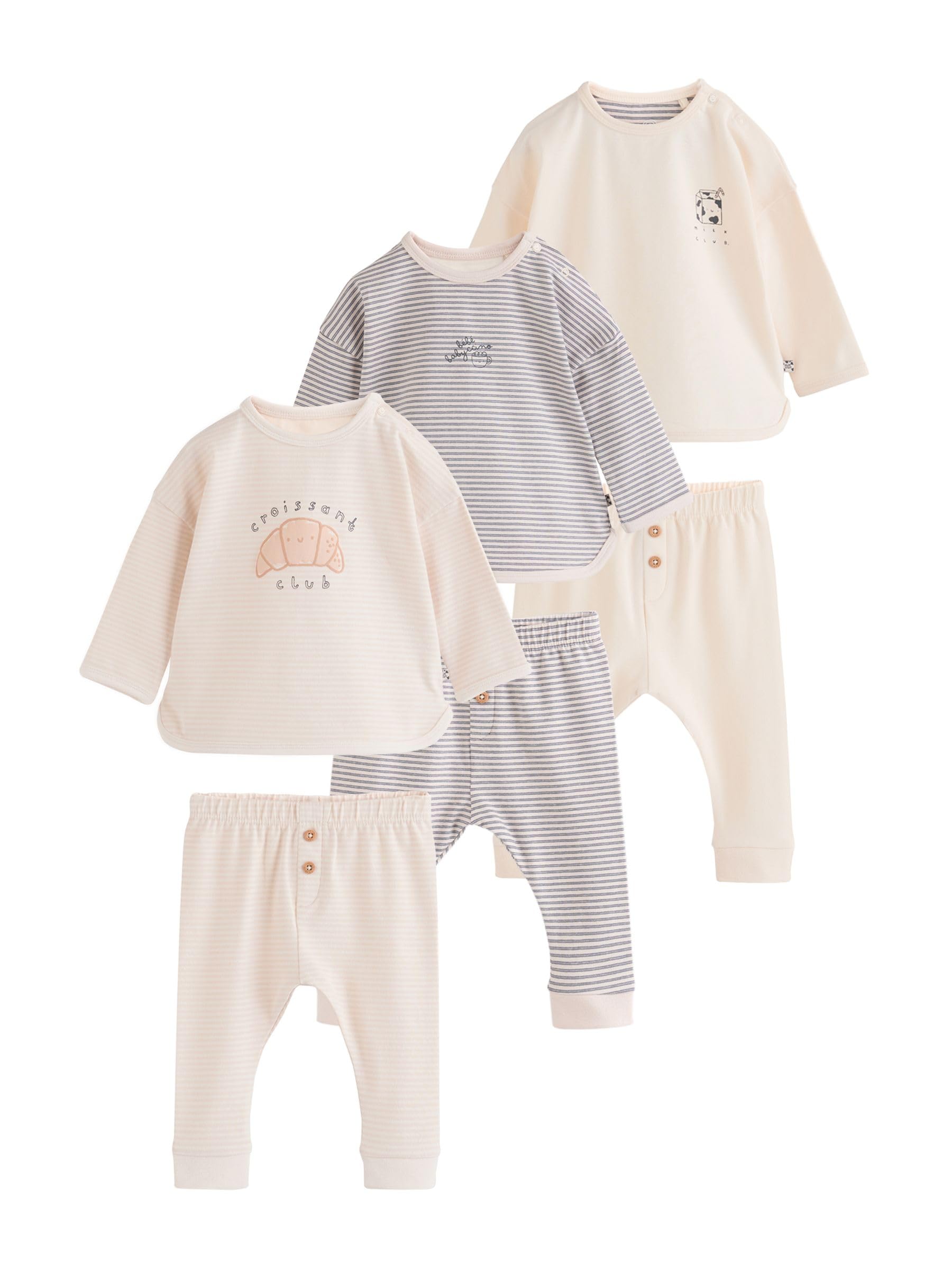 NEXT Baby Baby-Oberteil & Leggings, 6-teiliges Set