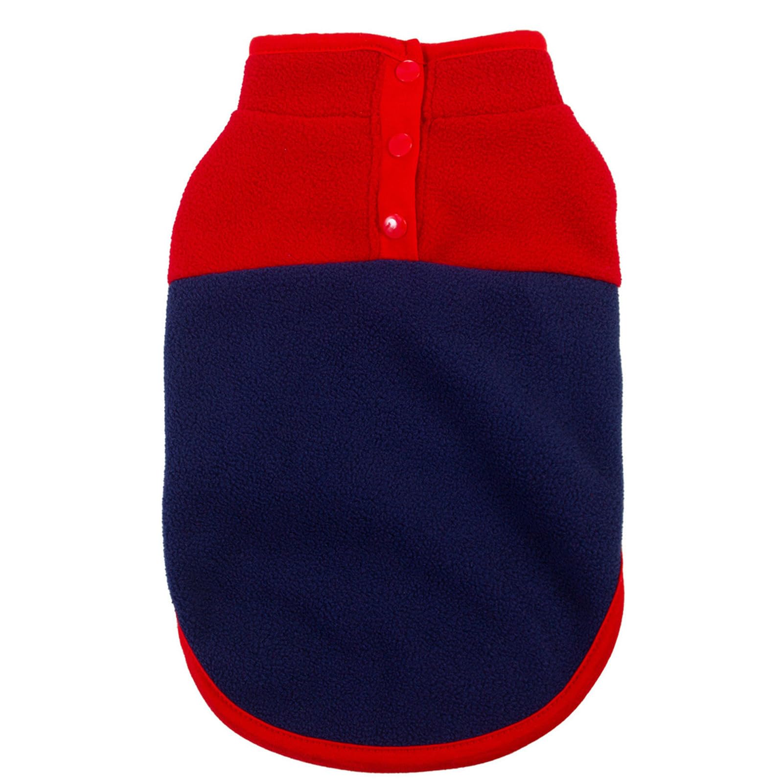 MeiAOBest Pet Clothes, Dog Cold Weather Coat Warm Dog Jumper Soft Fleece Vest Jacket Pullover Costume for Puppies Small Dogs_XL(Red Blue)
