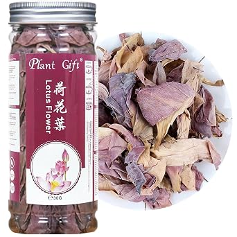 PlantGift Lotus Flower Petals 30G/1oz Lotus Leaf Loose Tea, 100% Pure Natural, Sustainable No Additives, Chinese tea
