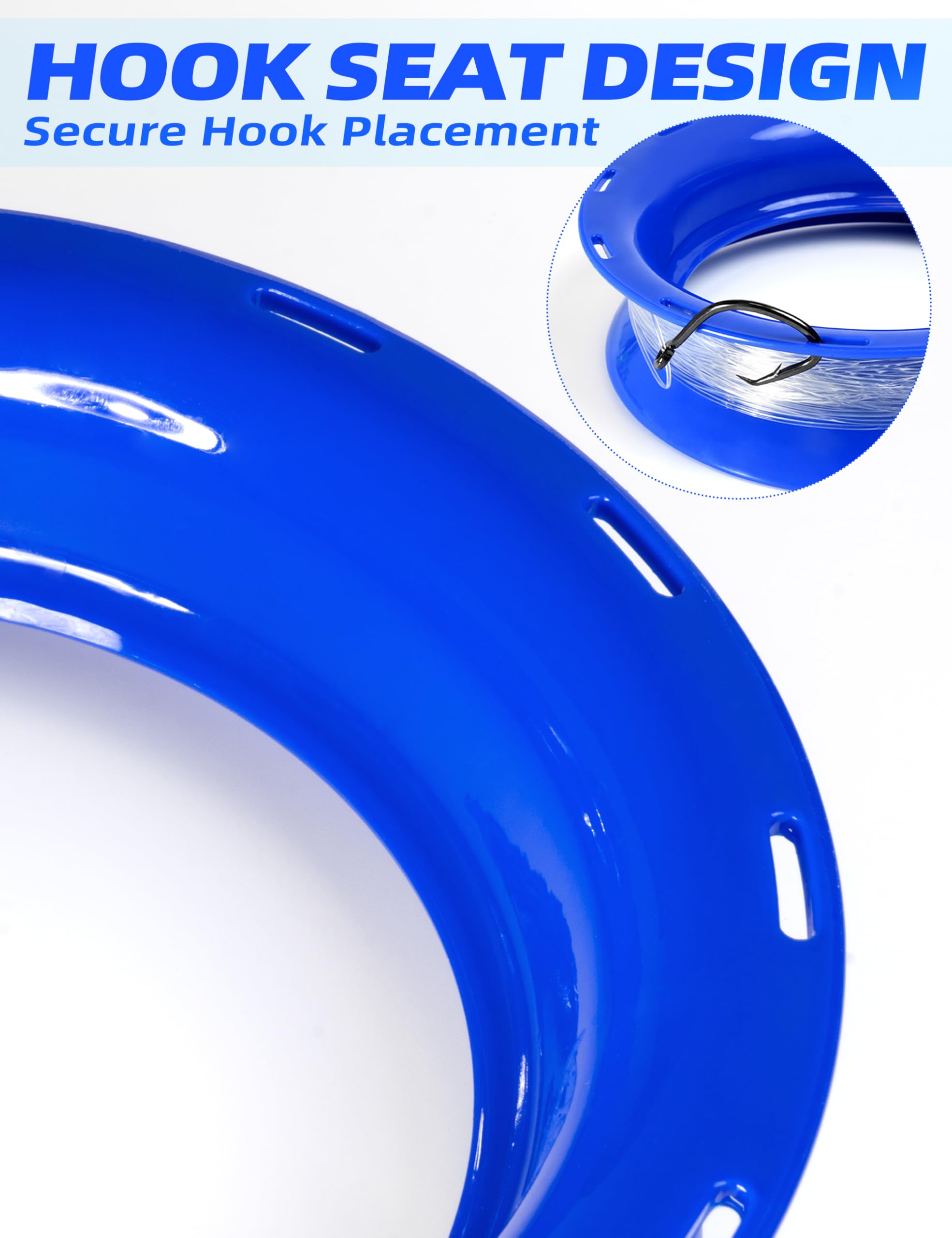 BLUEWING 7in Fishing Yoyo Spool Cuban Hand Reel Yo-yo Spooler for Line and Leader Storage Fishing Coiling Plate, Blue : Sports & Outdoors