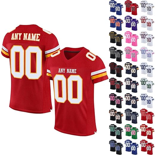 Custom football jersey stitched/printed number letters,personanlized sports jerseys for men/women/youth/preschool