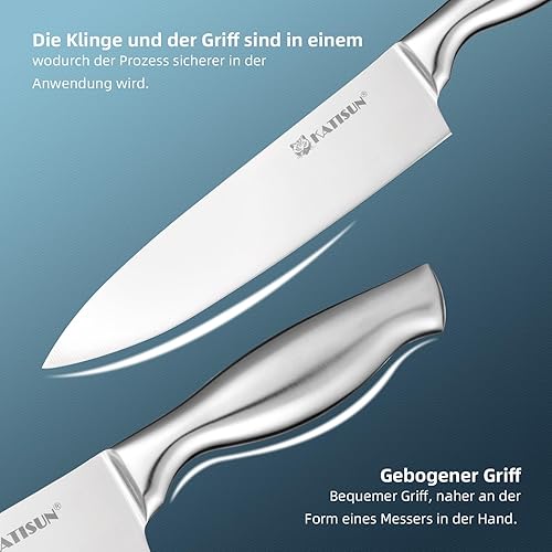 Miniatura 3 de Juego de cuchillos de cocina, juego de 6 piezas de bloques de cuchillos con organizador de cajones de cuchillos de pino, perfecto para el hogar y