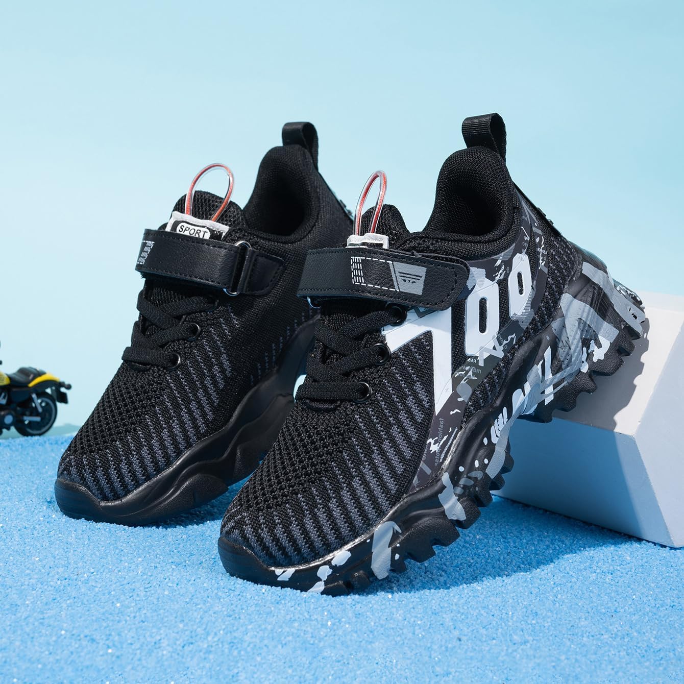 Kids Shoes for Boys Girls Sneakers Sports Knitted Mesh Running Athletic Walking Gym Sports Lightweight Breathable Toddler Little Kid Big Kid