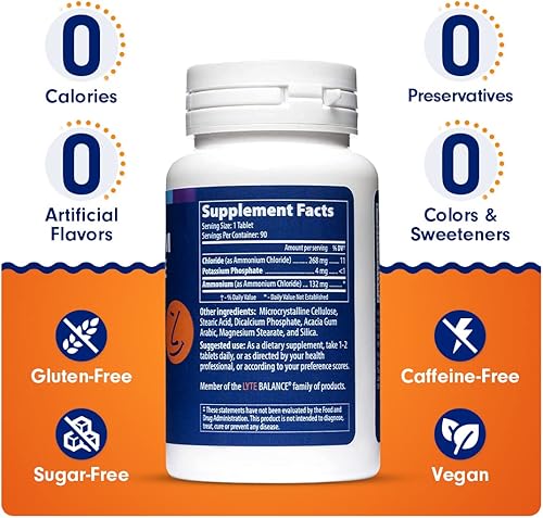 Miniatura 6 de Lyte Balance Suplemento de cloruro de amonio + fosfato de potasio | Suplemento nutricional tamponado con fosfato de potasio | Ayuda a mantener los