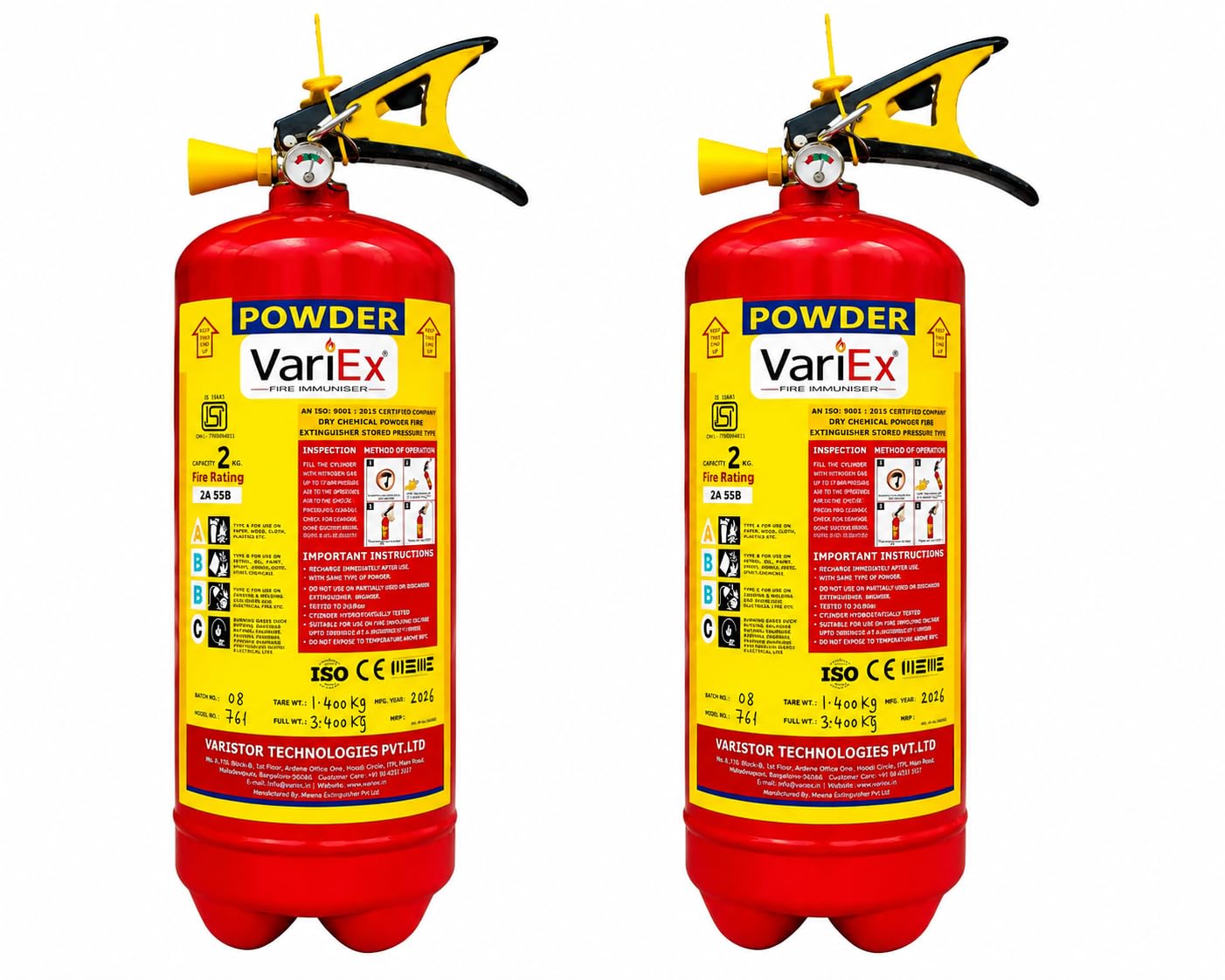 VariEx Fire Extinguishers - Pack of 4 -7