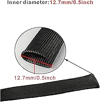 Vista 5 de Protector Térmico de Alambre Automotriz Funda Protectora Térmica Protector Térmico para Línea de Combustible Cubierta Protectora de Manguera Auto