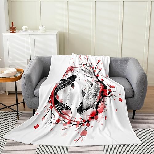 Vista 9 de Manta de franela de flores de loto, mantas florales doradas, para niños, niñas, niños y adultos, manta de vellón botánico natural de lujo, Lotus