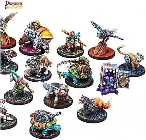 Miniatura 3 de Archon Studio Dungeons & Lasers Animal Companions 28MM sin pintar y sin ensamblar, juego de mesa y terreno RPG para mazmorras y láseres - 25 piezas