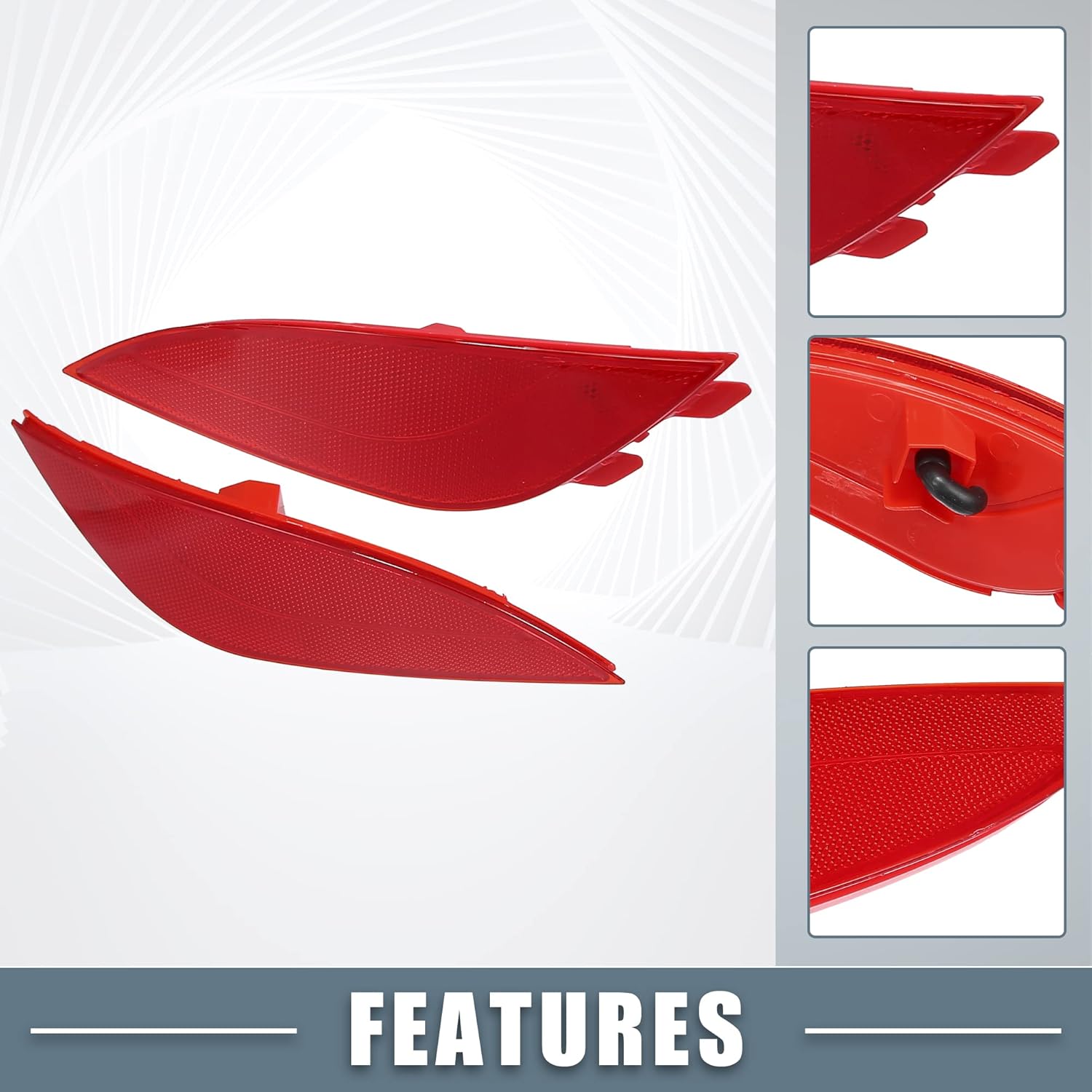 Rear Bumper Reflector Light 92405-2S100 for Hyundai Tucson 2010-2015 Left Right Side Red 1 Pair