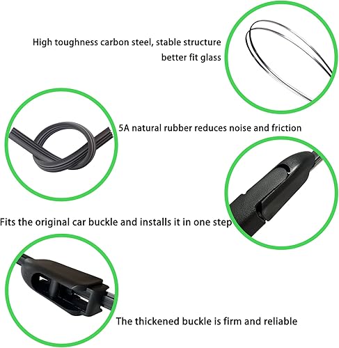 Miniatura 3 de LadyCent Escobilla de limpiaparabrisas trasero de 13 pulgadas para Alfa Romeo Stelvio 2016-2022, pieza de repuesto del equipo del limpiaparabrisas