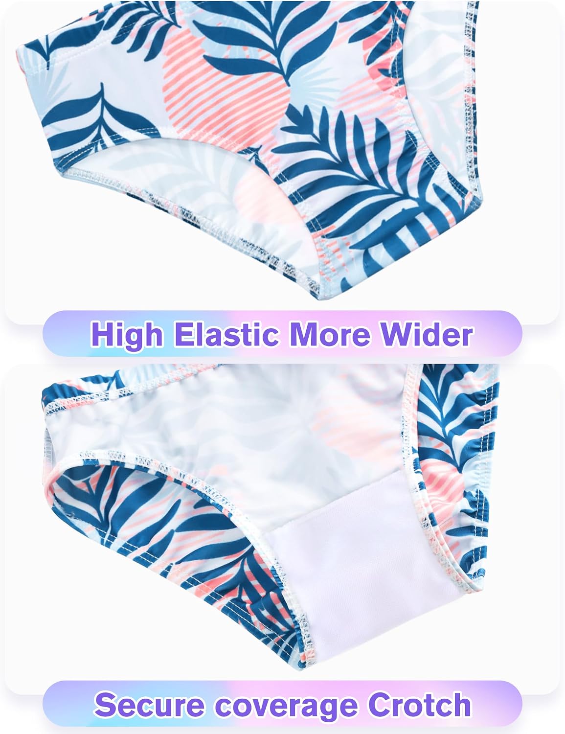 Girls Swimsuit 3 Piece Sleeveless Bathing Suit Sets with Skirt Swimwear Rash Guard for Kids Beach UPF 50+ Sun Protection