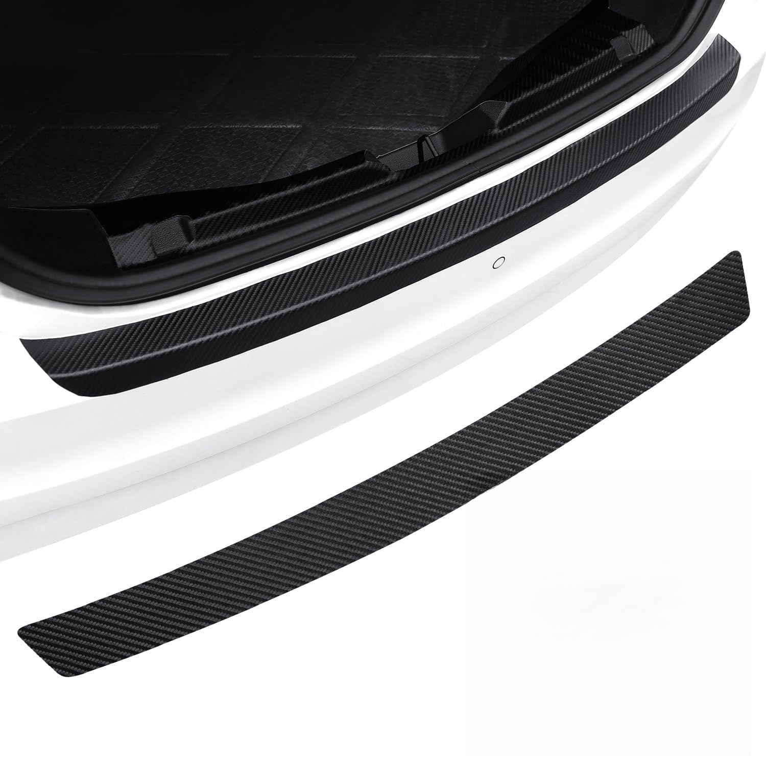 40" Extra Wide SUV Rear Bumper Guard Anti-Scratch Carbon Fiber Pattern